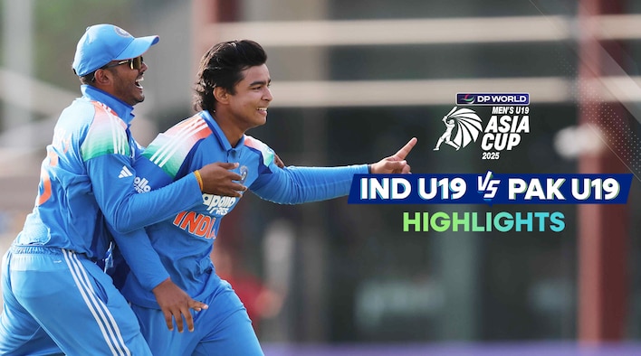  India U19 vs Pakistan U19 - Highlights - 14 Dec 2025 from DP World Men's U19 Asia Cup 2025 