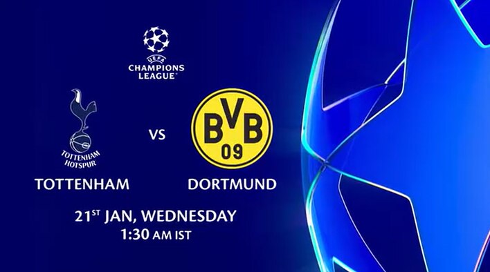 Upcoming - Tottenham vs Dortmund - UEFA Champions League 2025-26