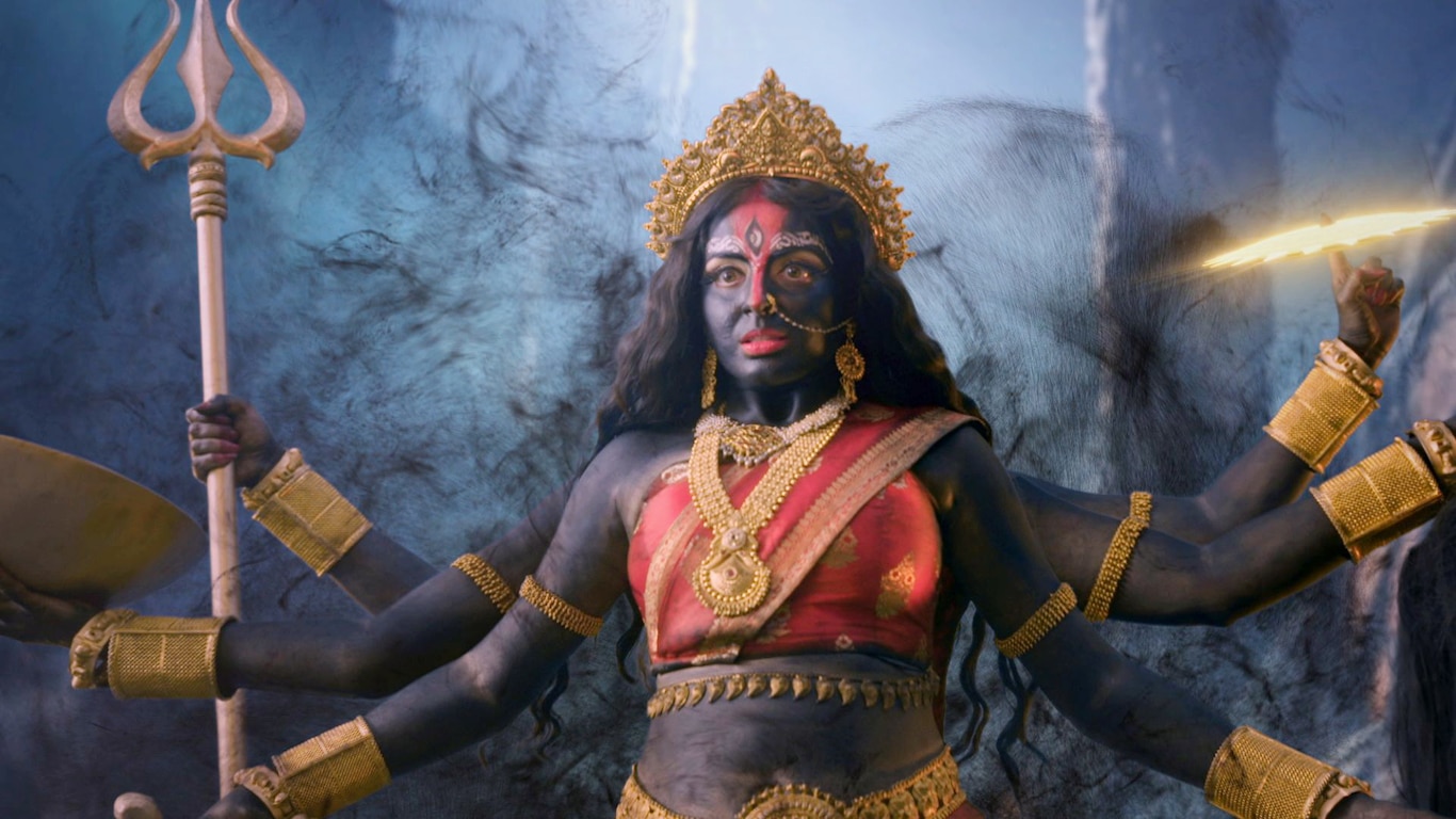 Mata Kali Appears Before Simhamukhasur