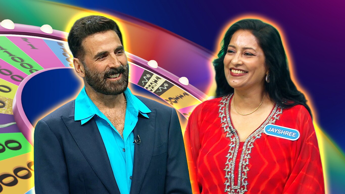 Megha, Mahendra And Jayshree Spin The Wheel
