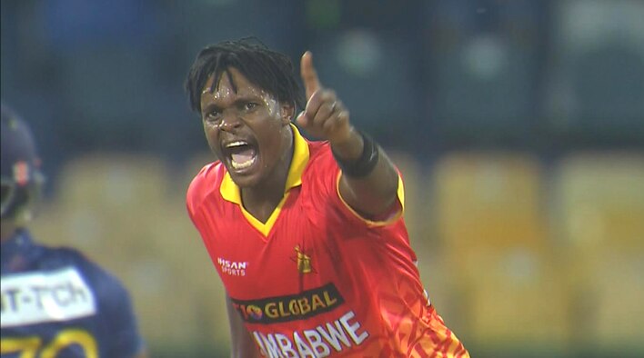 Richard Ngarava's Spectacular 5-Wicket Haul from Zimbabwe Tour of Sri Lanka 2024 