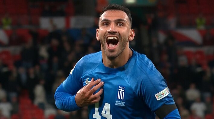 Pavlidis' Brace Pips Greece Past England from UEFA Nations League 2024-25 