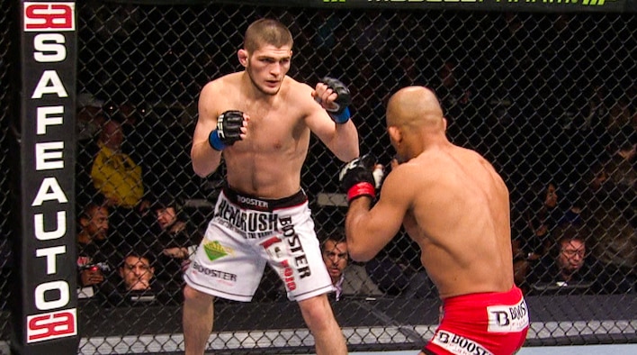 Khabib Nurmagomedov Takes On Kamal Shalorus & Gleison Tibau from UFC Fight O'Clock 